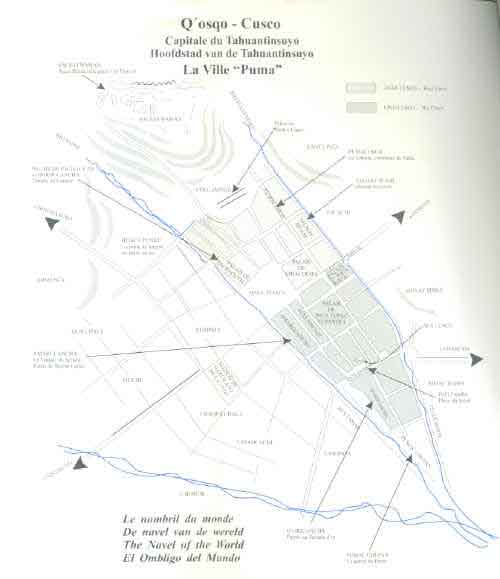 Carte du Cusco ancien (c)(r) Aventura Latino Americana